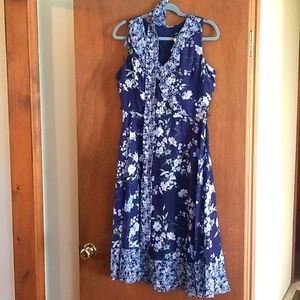 Navy Floral Dress NWT